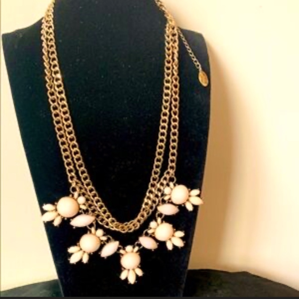 Natasha Bib Statement Peach Statement Necklace - image 1